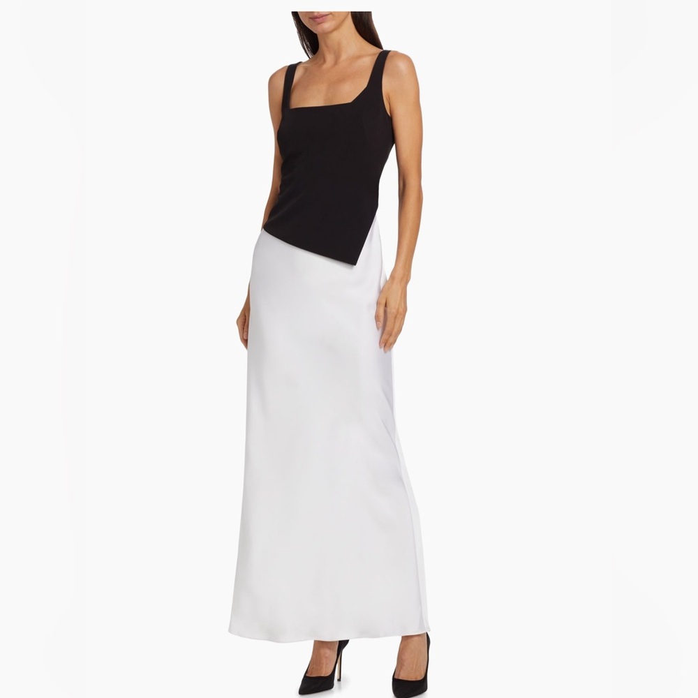 Et Ochs Kamila Two-Tone Asymmetric Gown